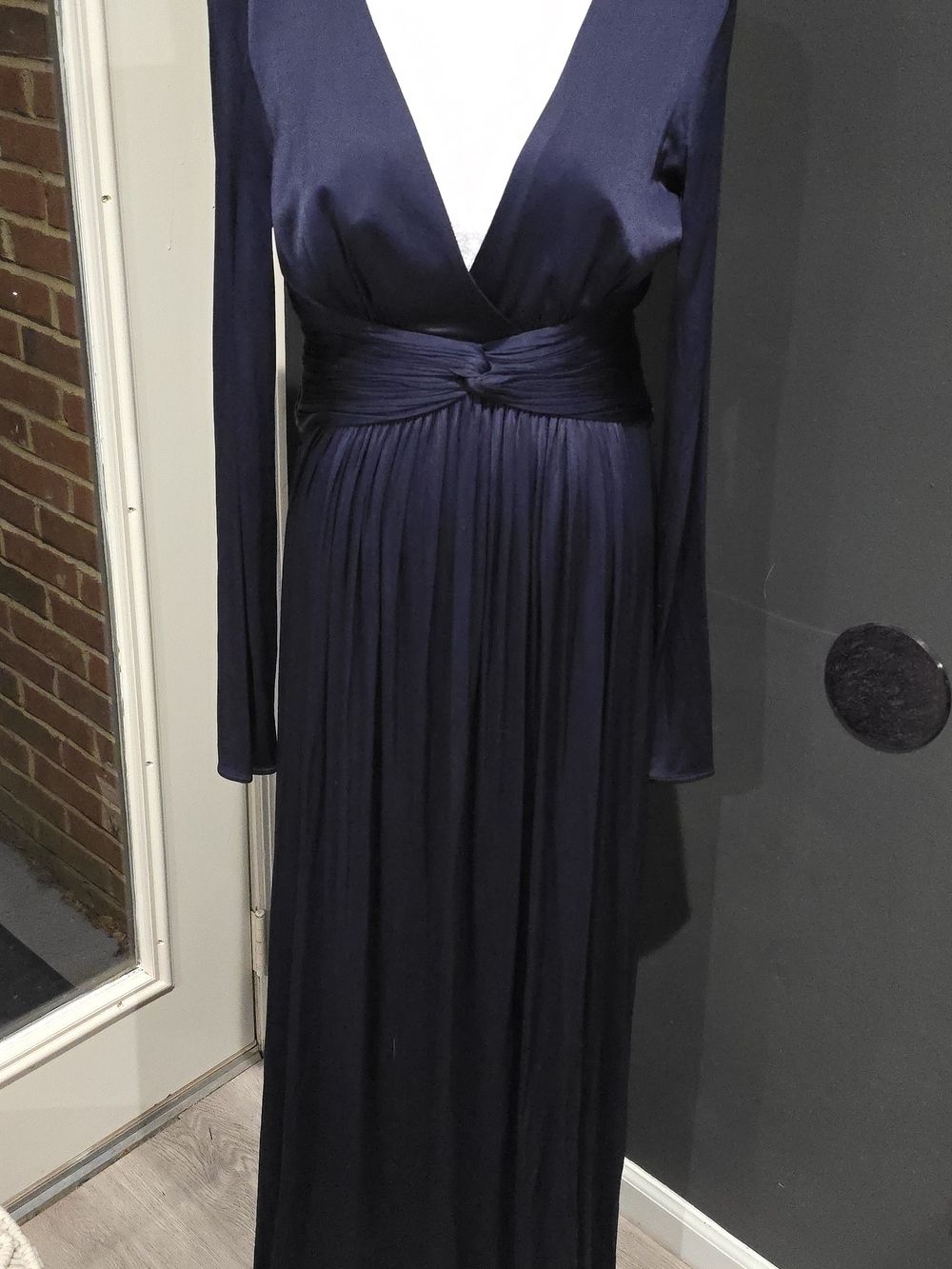 BCBGMaxAzria Deep Navy Long Sleeve Maxi Dress